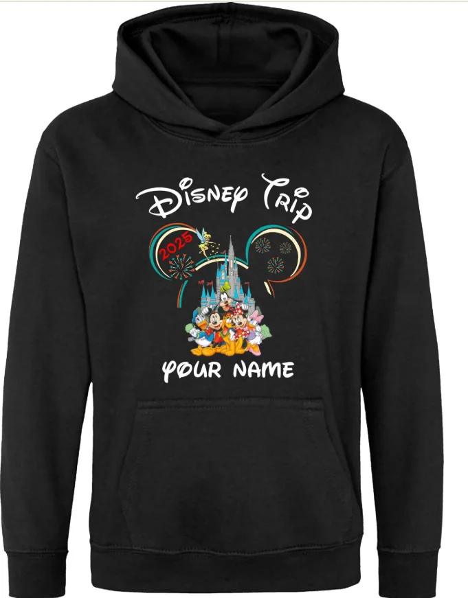 

2025 Новая повседневная модная спортивная толстовка с капюшоном в стиле ретро Disney, осень/зима, подходящая для мужчин и женщин в кампусном стиле