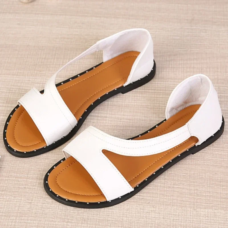 Hot Sale Casual Lady Shoes Summer Women\'s Flat Sandals Outdoor Beach Shoes Comfort Soft Slip-on Flats Sandalias Zapatos De Mujer