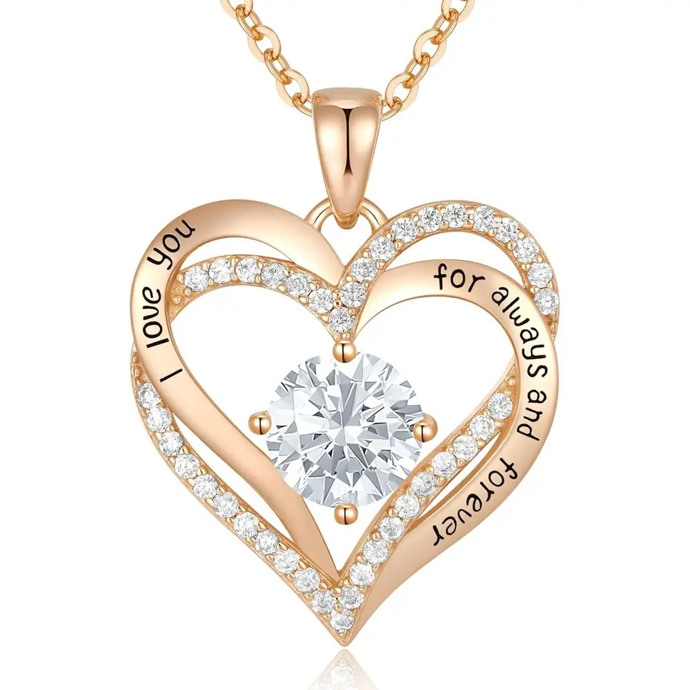 

Mother's Day Gifts: Sterling Silver Love Heart Pendant with Birthstone for Women, Perfect for Birthdays, Wedding Anniversaries,