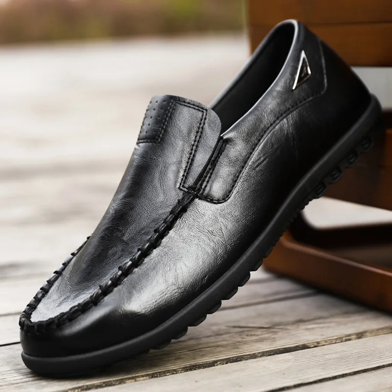 Men's British Business Bean Shoes Soft soled Lazy Driving Shoes Casual Shoes Comfortable and Breathable