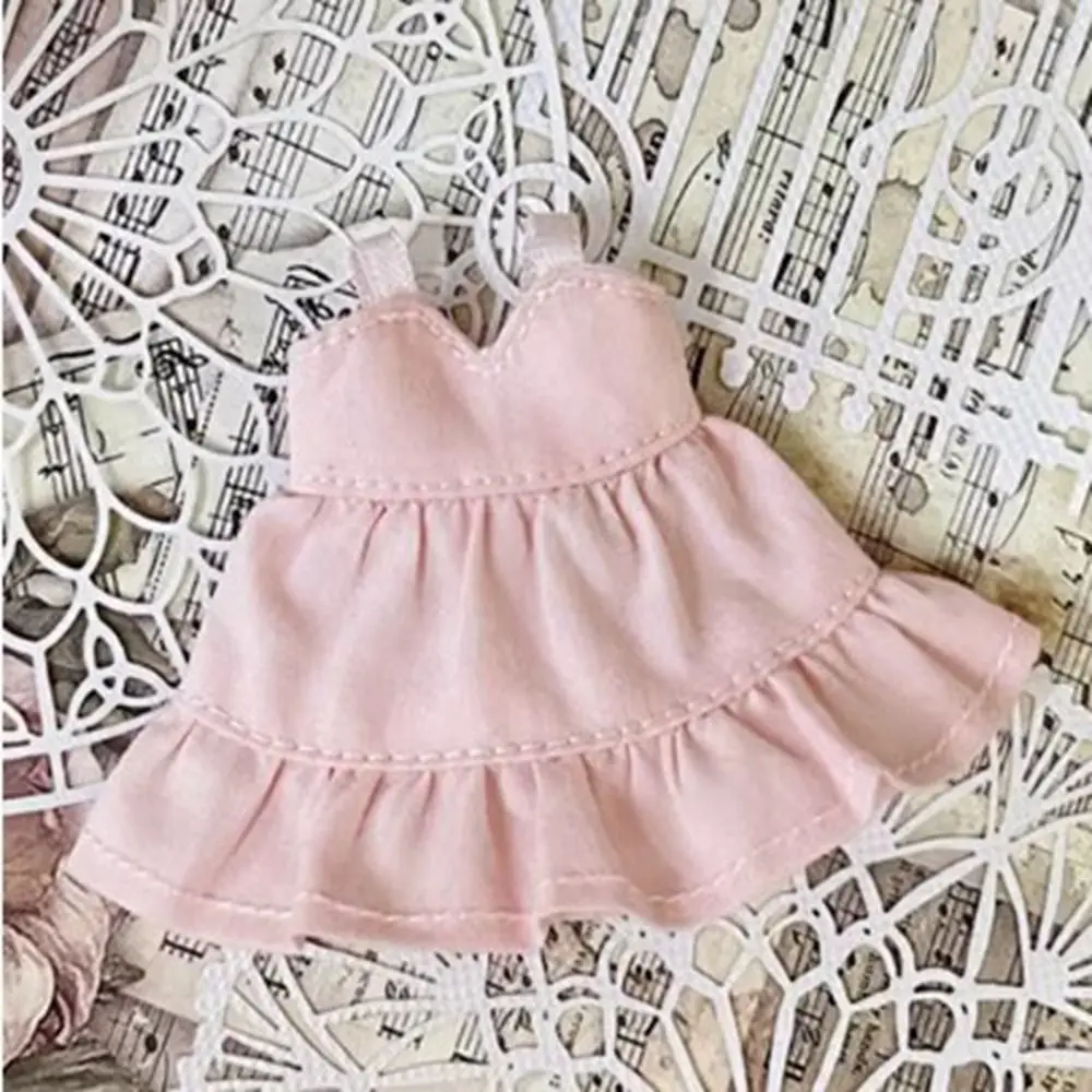 Nieuwe Dubbellaags Rok Kleding voor 1/11 OB11 Poppen Mode Effen Kleur Poppen Nachtjapon Jurk voor 1/12 Poppen kleding Jurken