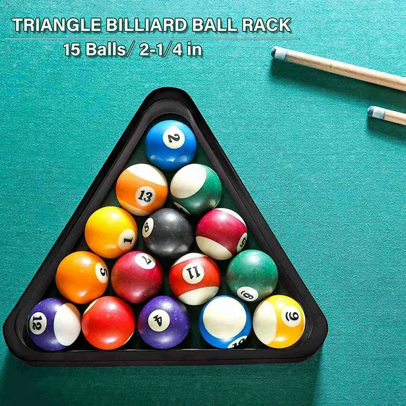 Wooden Billiard Ball Rack Solid Wood 2-1/4 Inches Billiard 8-Ball Triple-Cornered Rack And 9-Ball Diamond Billiard Rack