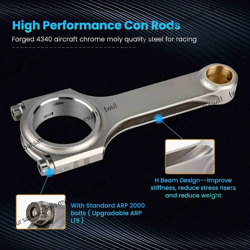 For BMW H-beam Forged 4340 Link 328/528i E36/46 M52B28 ARP 5.315 