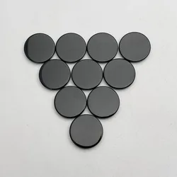 fashion good Natural gem stone Obsidian Double flat round cabochon 12MM 14mm 18mm 20mm 12PC Ring Earring no hole Accessories