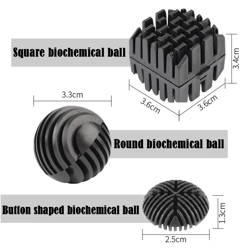 50Pcs/Lot Aquarium Filter Media Biochemical Ball With Filter Cotton Fish Tank Nitrifying Bacteria Ball Pond Sump Filter Material