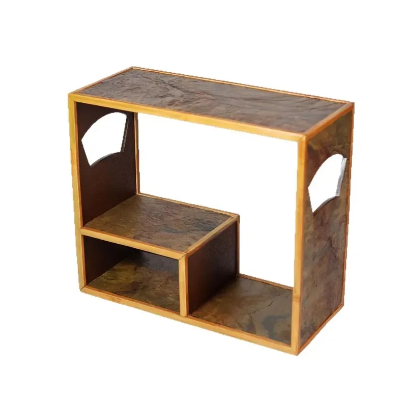 Handwoven Japanese Bamboo Display Stand - Art of Zen Home Decoration Tea Cup and Pot Storage Organizer