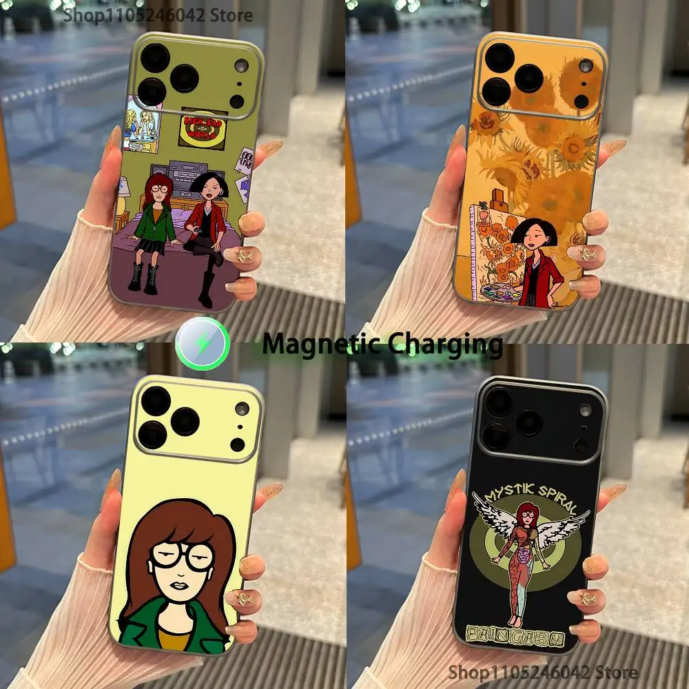 

Daria Cool Girl Fashion For iPhone 17,16,15,14,13,12,11,Pro,Max,Plus Transparent gray Phone Case Magnetic Wireless Charging