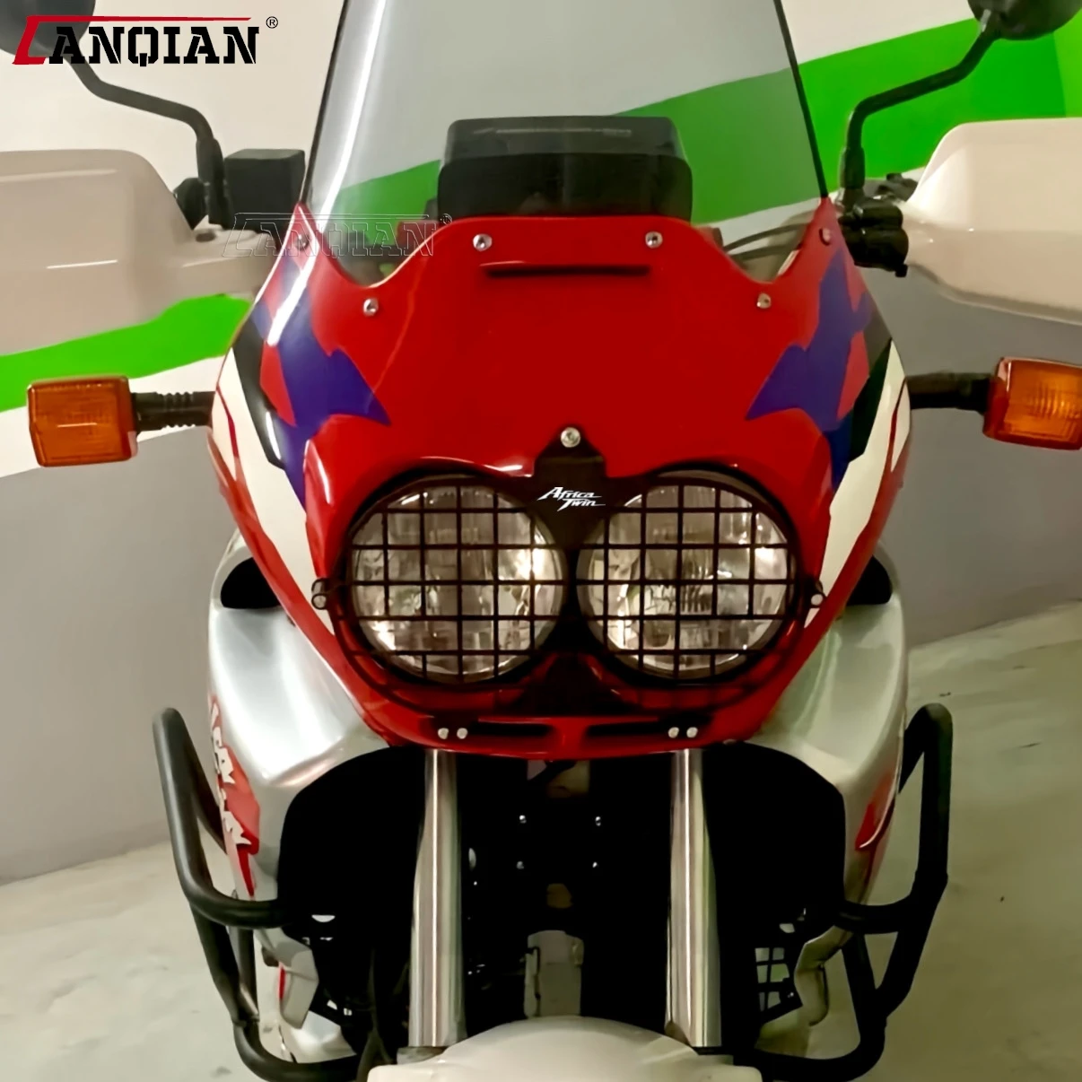 

For Honda XRV750 Africa Twin 750 1997-1999 2000 2001 2002 XRV 750 Headlight Guard Motorcycle Head light Grille Cover Protector