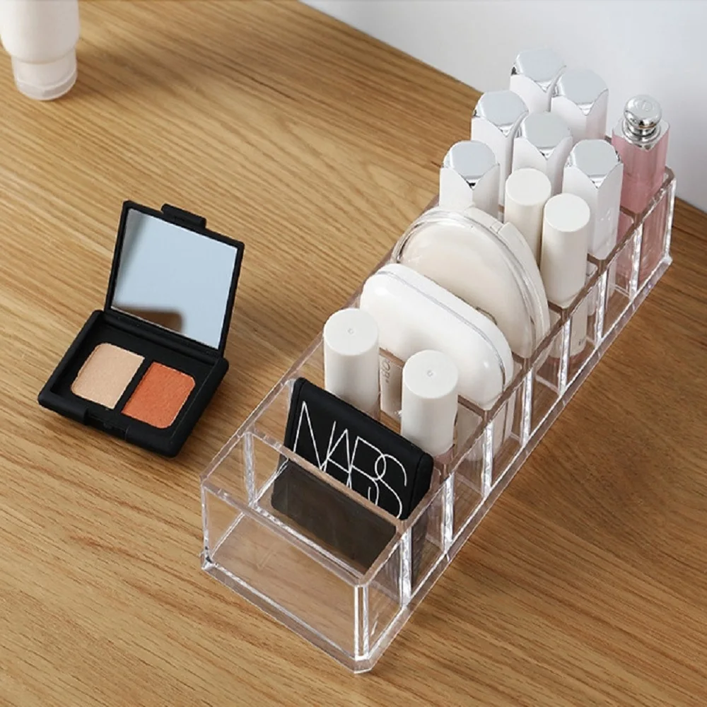 Transparent Acrylic Cosmetics Storage Box Makeup Holder Jewelry Make Up Organizer for Home Plastic Desktop Storage Boxes