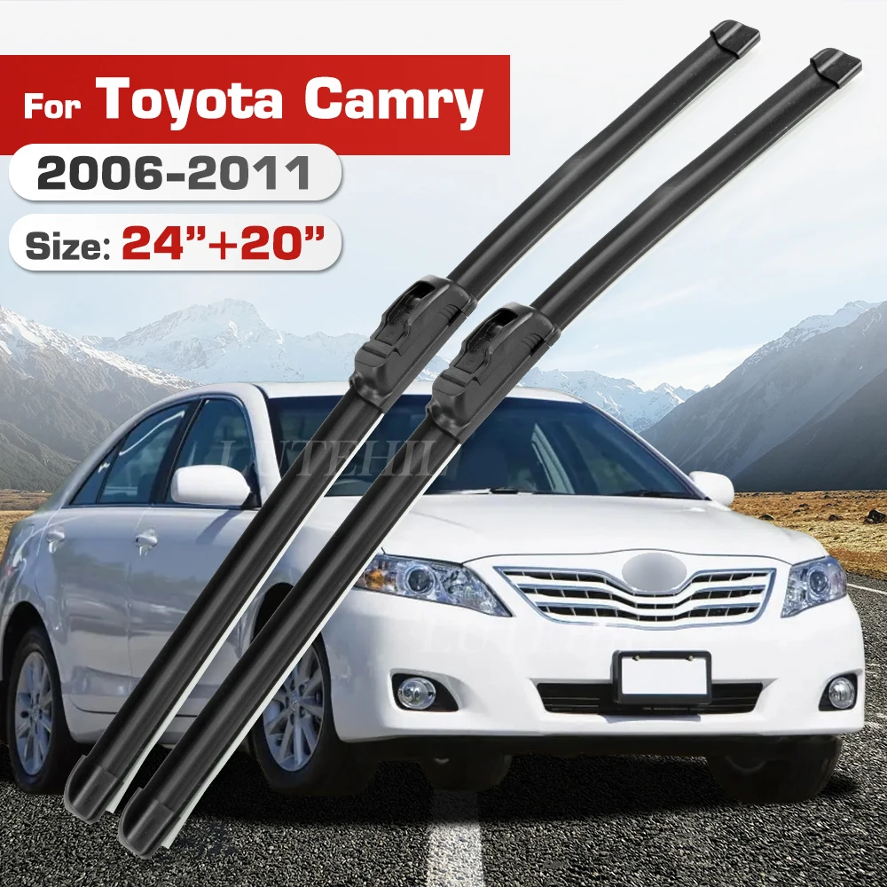Wischer Für Toyota Camry XV40 2006-2011 2007 2008 2009 2010 Front Klingen Windschutzscheibe Windschutz Fenster Pinsel 24 "+ 20"
