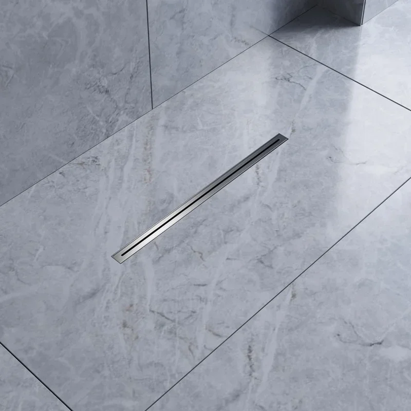 32Mm narrow tile insert square bathroom shower floor drain invisible deodorant long channel hidden garbage filter drain