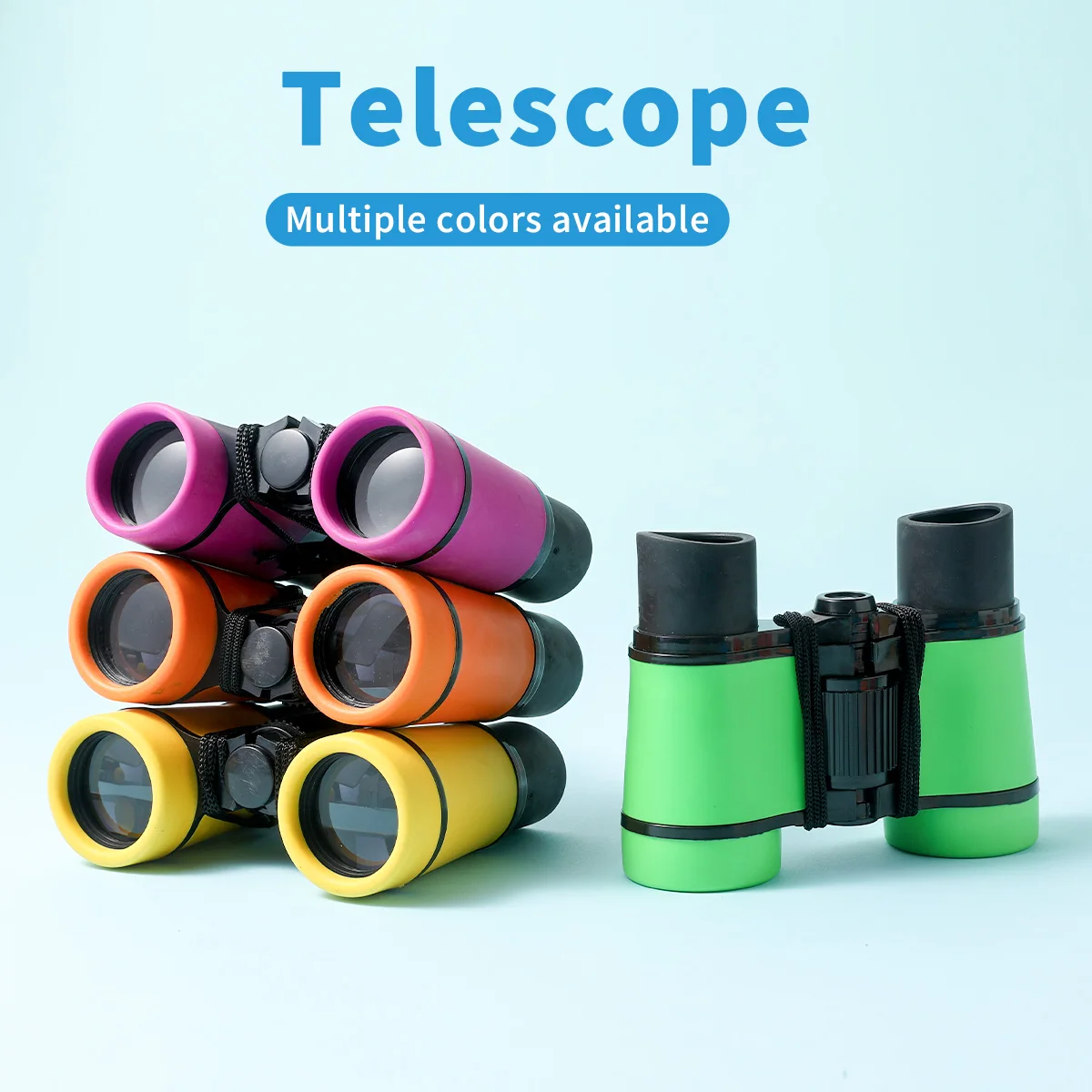مجموعة مناظير للأطفال لعمر 6-18 سنة للأولاد والبنات للصيد قابلة للطي تلسكوب صغير هدايا عيد ميلاد تعليمية للتخييم في الهواء الطلق
