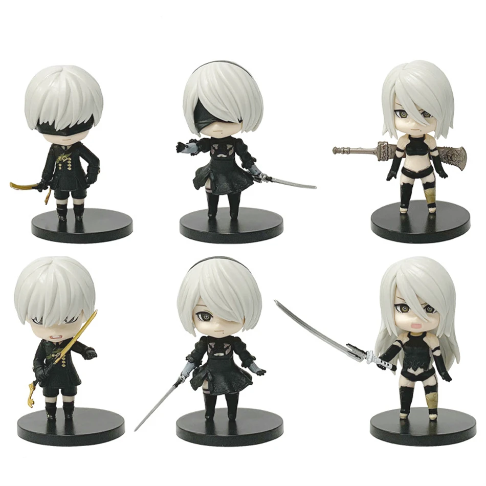 

6PCS NieR:Automata Yorha No. 2 Type B PVC Type Anime Action Figures Collection Ornament Model Toy Kids Xmas Gifts 9.5CM