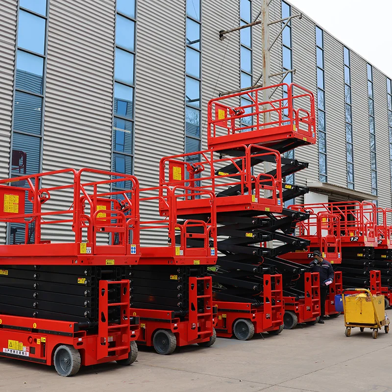 

Компактная самоходная электрическая ножничная подъемная платформа для высотных работ