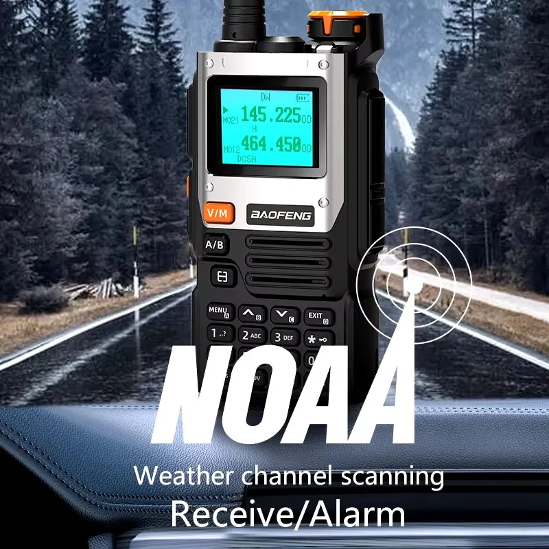 เครื่องส่งรับวิทยุ Baofeng-UV-K61, หลายแบนด์, ความถี่ในการมีสาย, 999CH, เครื่องควบคุมทิป C, UHF, VHF, NOAA, UV-5R, UV K6, K