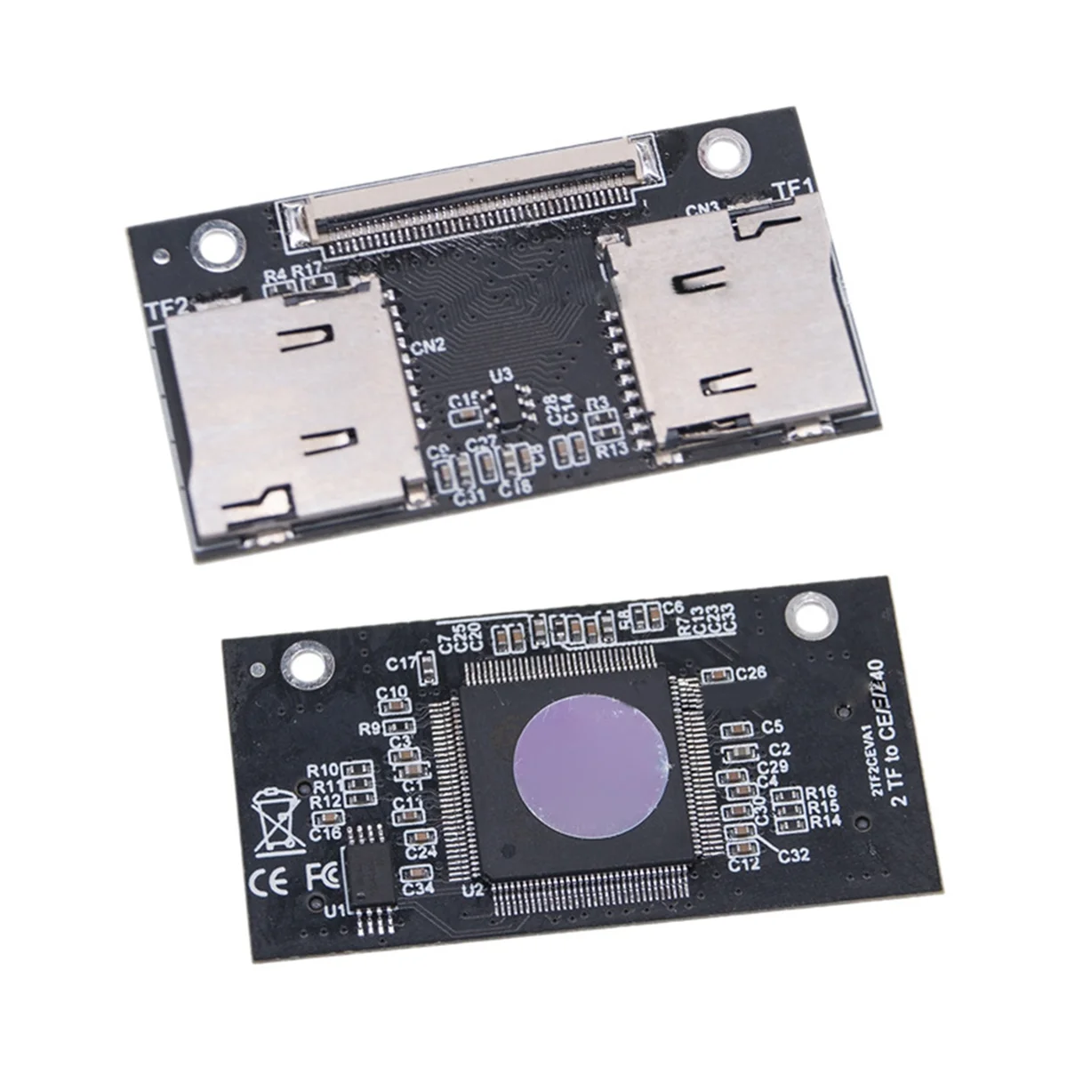 TF Adapter Card Dual TF Card to CE Anti-Interference Connection Card Suitable for Computer and Game Consoles