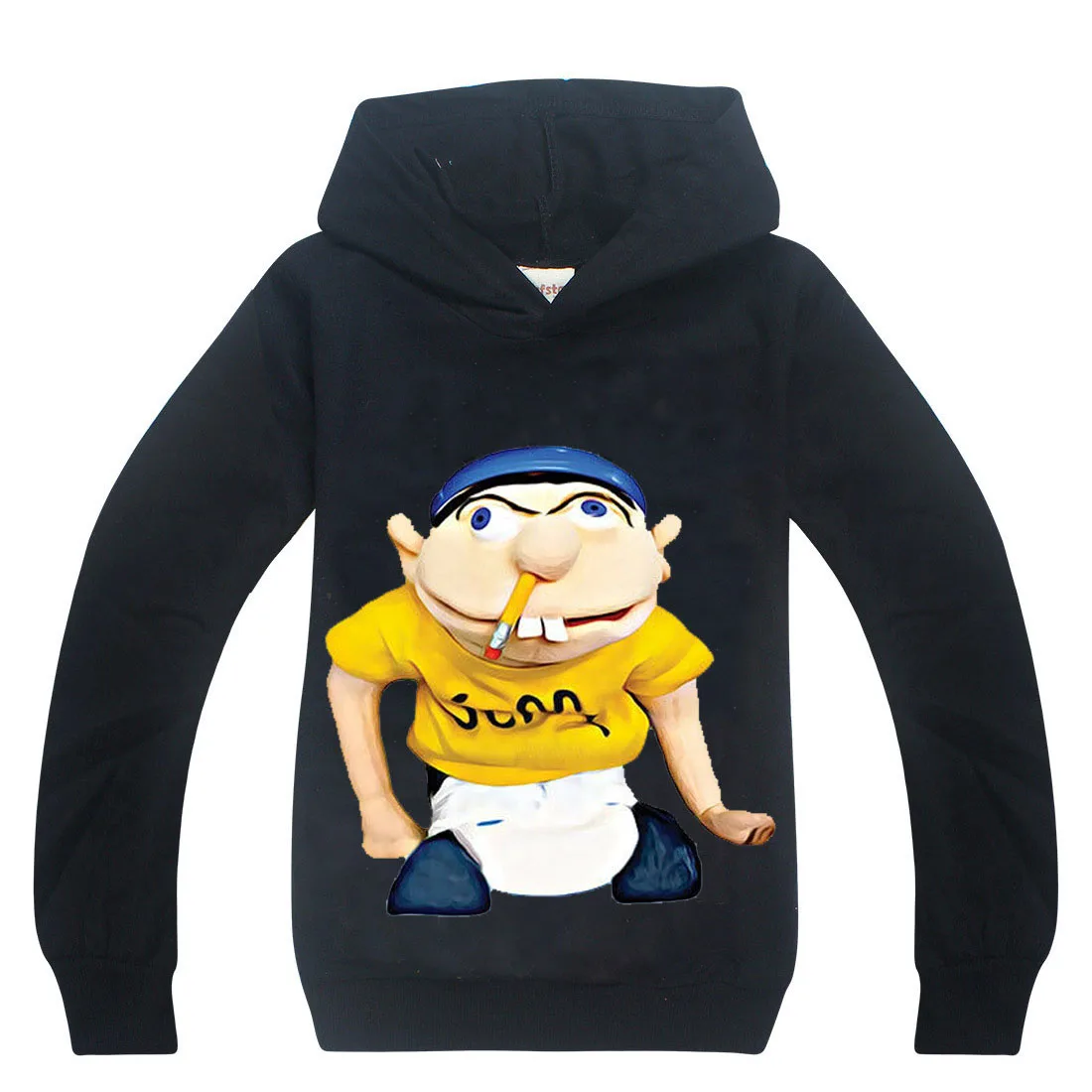 2-16Y Newest Funny JEFFY Youth Kids Cartoon Hoodies Fall/winter Boys Hoody Fashion Outwear Girls Sweatshirt Children Casual Coat