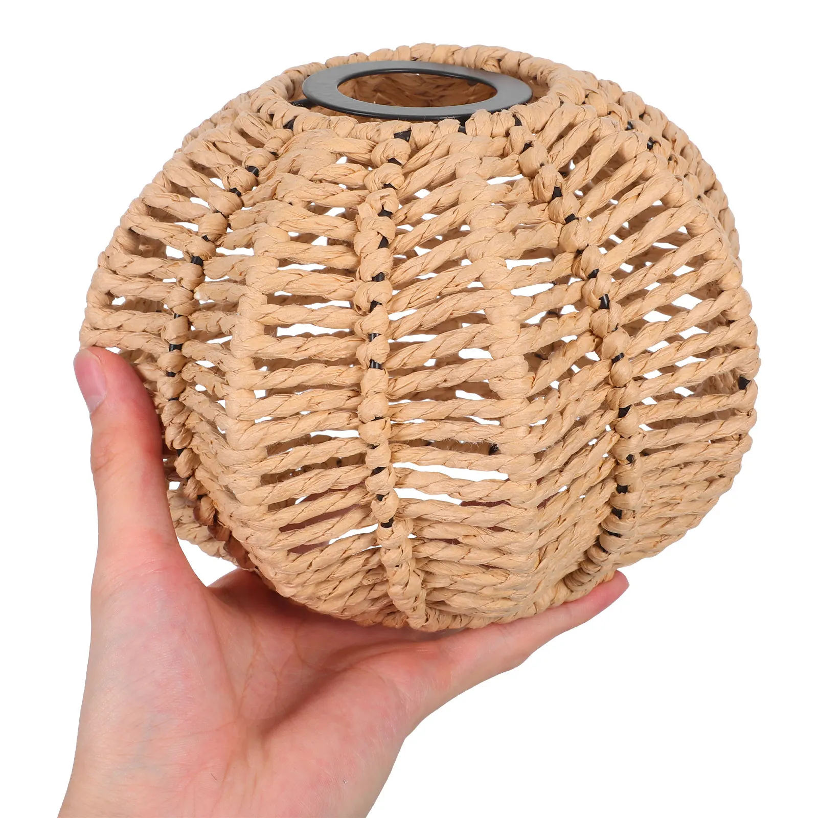 

Плетеный абажур в форме тыквы, ручной работы, подвесной светильник для потолка, напольный светильник для ванной, декоративный светильник в стиле бохо