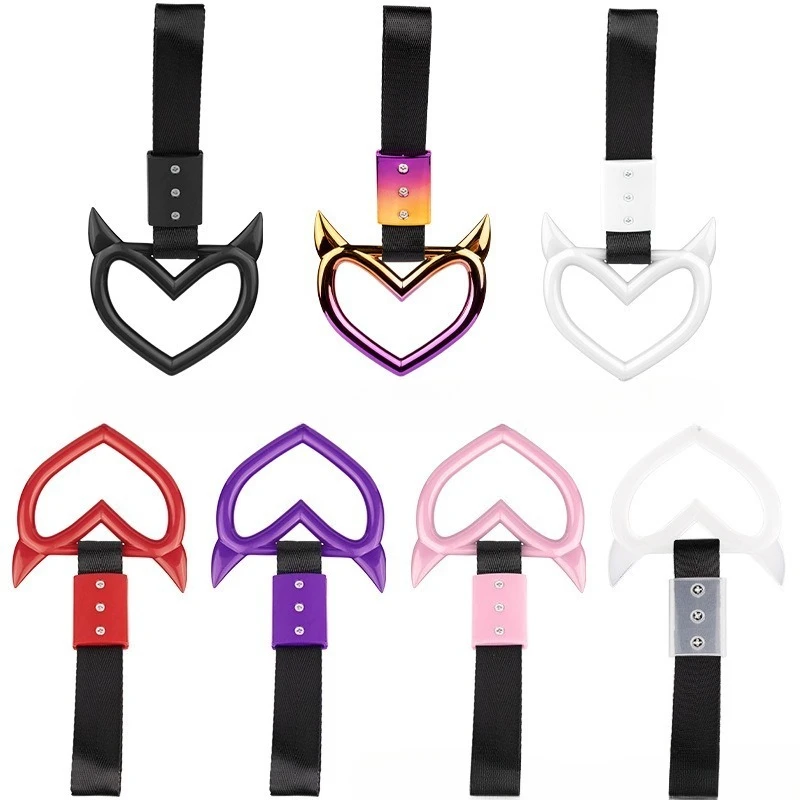 1 قطعة جديد JDM Tsurikawa مقبض حلقة القلب قطار حافلة حزام اليد التصميم الانجراف سحر سيارة تحذير سحب خطاف شريطي ملصق Gundam الوقوف