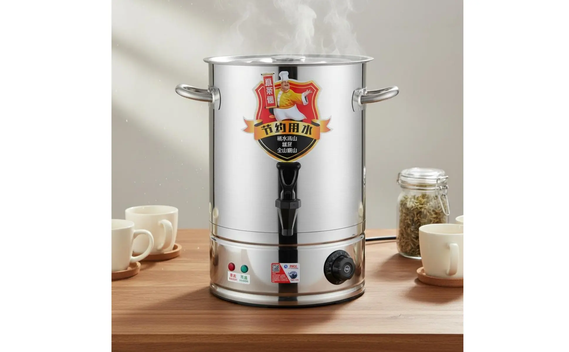 Electric Hot Water Urn Keep Warm Function Professional Water Boiler Professional Insulated Urn Dry-Boil Protection for Catering Electric Hot Water Urn Keep Warm Function Professional Water Boiler Professional Insulated Urn Dry-Boil Protection for Catering