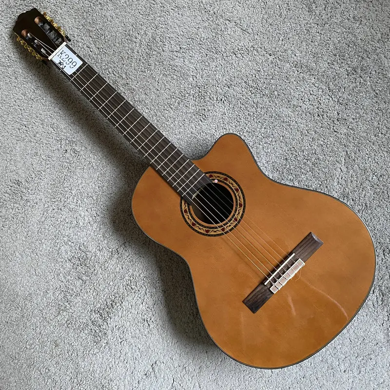 K299 Taiwanese Flamenco Classical Guitar 39 Inch Solid Spruce Top Rosewood Body Advanced Practice Sample Guitar