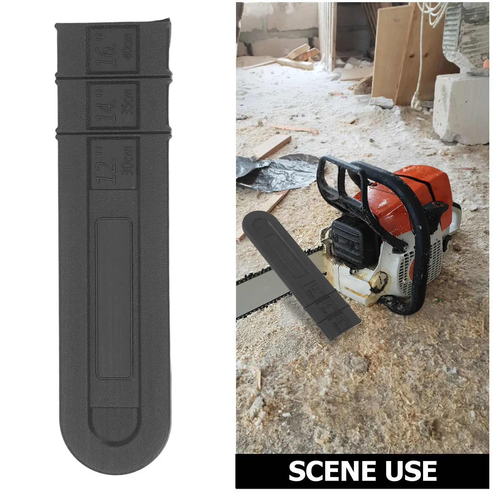 4Pcs Chainsaw Guide Bar Protective Cover Plastic Scabbard Guard Quick Install Safety Shield Chainsaw Chain Case Outdoor Use