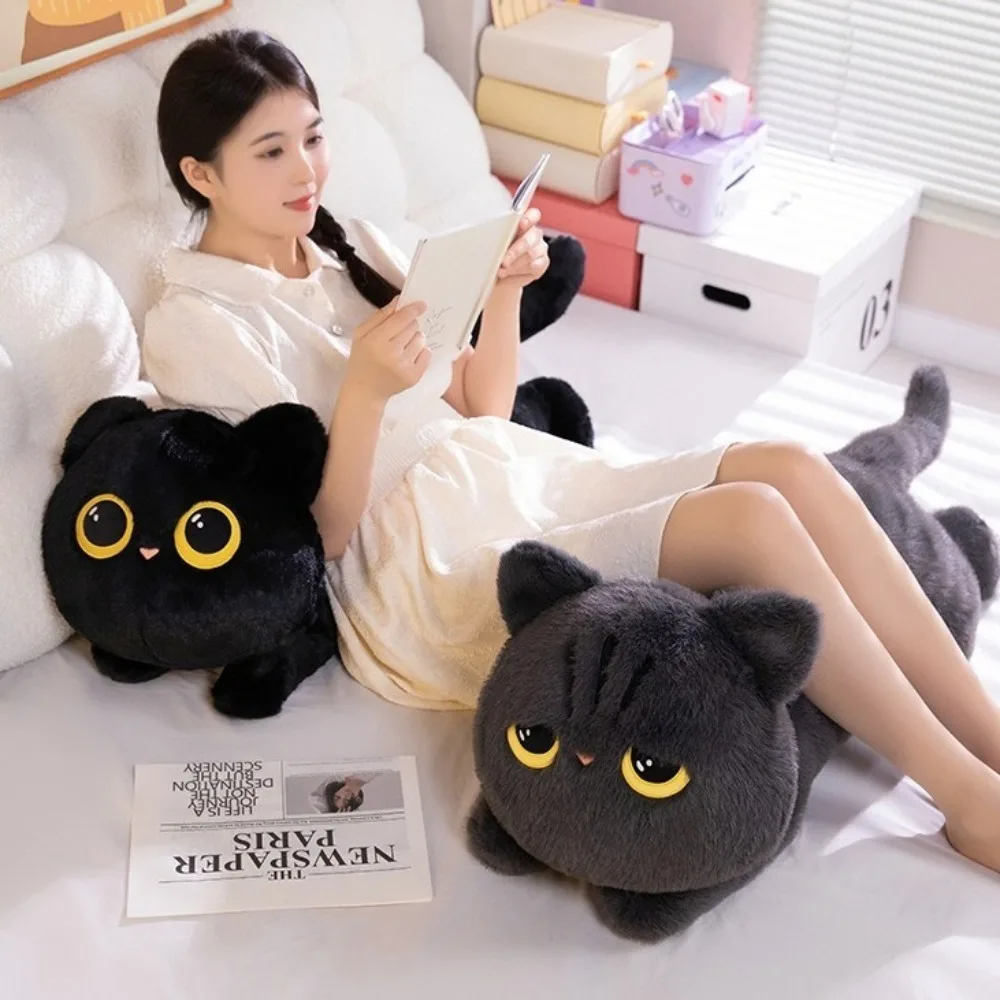 New 50cm Long Lying Cat Cartoon Big Cat Toy Soft Cuddly Pillow Cushion