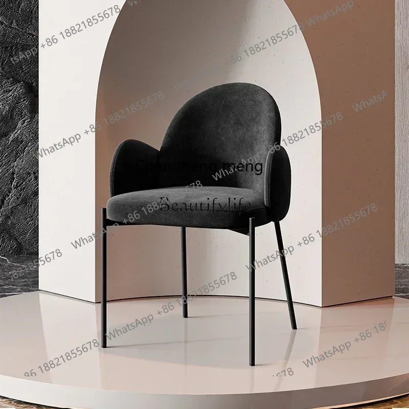style Italian Minimalist Dining Chair Home Designer Light Luxury Hotel Model Room Restaurant Backrest