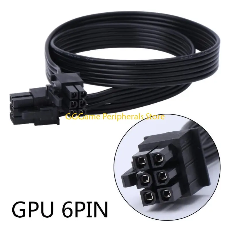 U55B PCIe 6Pin To 6Pin Power Supply Cable GPU 6Pin To 6pin PSUs Modular Cable 30/50/70CM
