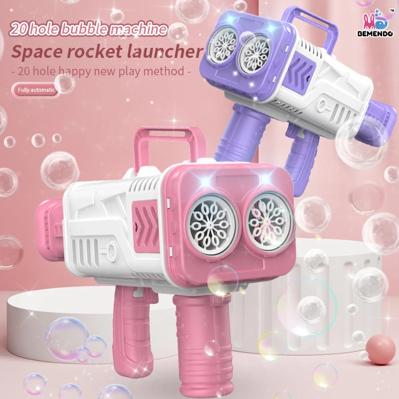 

Electric Bubble Machine Toys for Kids Full Automatic Bubbles Gun Wedding Party Games Soap Blowers Children Gift New Launcher