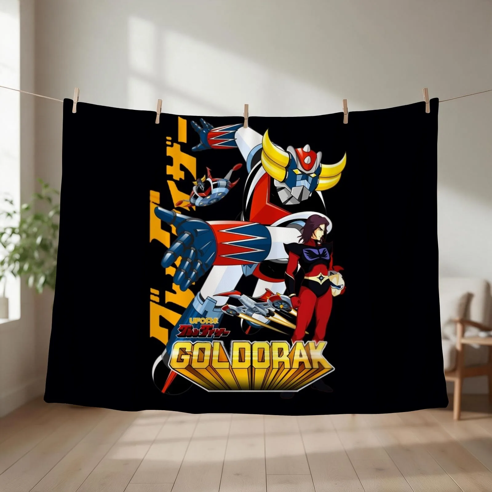 Grendiser aka GOLDORAK + Dukefleed \t Throw Blanket blankets ands Beach Vintage Luxury Throw Blankets
