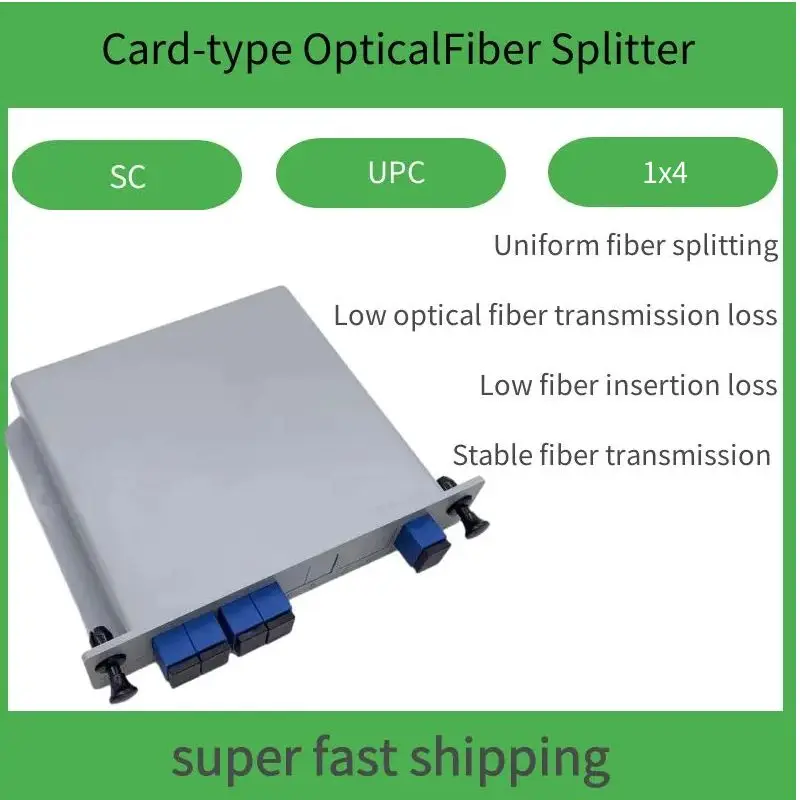 

10pcs 1x4 PLC Cassette Insertion Type SC APC Fiber Optic Splitter Box FTTH PLC Splitter box SC APC 1:4 Free Shipping