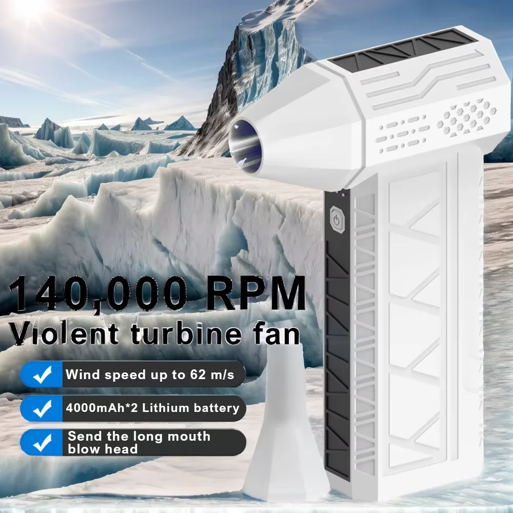 

X5 Turbo Jet Fan High Speed Hair Dryer Dust Cleaner Car Dryer with 140000RPM Quick Charging Type-c Car Use High Wind Speed 62M/S