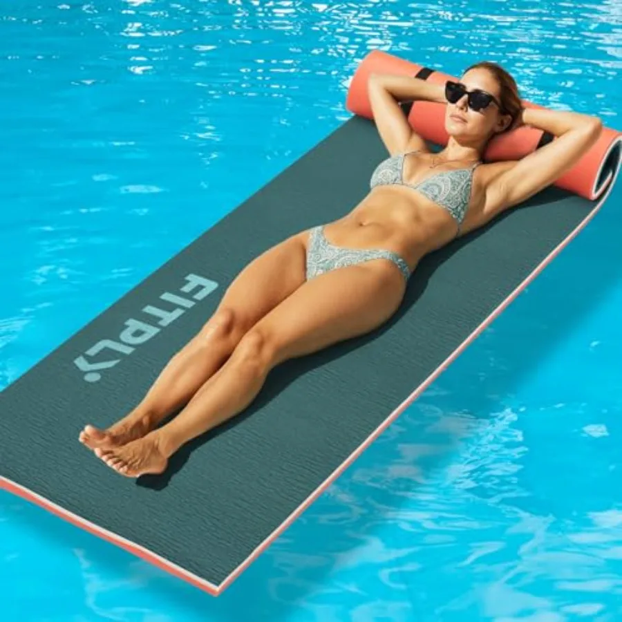 Floating Mat for Lake Beach Pool Ocean Use, XPE Foam Material, Blue Color, 3-Layer Tear-Resistant Design for Multi-User Endless