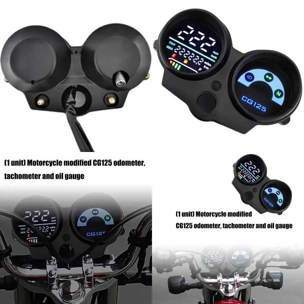 

Многофункциональный мотоцикл цифровой дисплей скорость тахометра спидометра H9EE