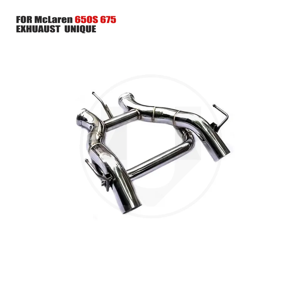 UNIQUE Stainless Steel Exhaust System Performance Catback for McLaren 650S 675 Catless Downpipe With Heat Shield