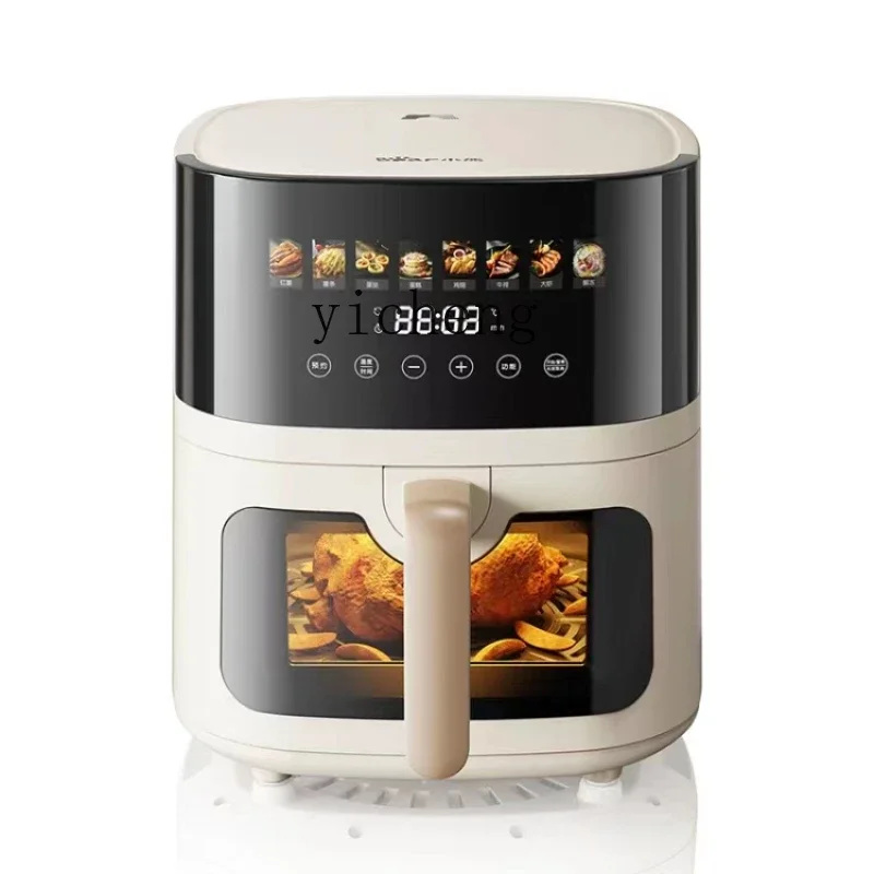 ZC Flip-Free Surface Air Fryer 6 Liters Large Capacity Oil-Free Deep Frying Pan Color Screen Intelligence