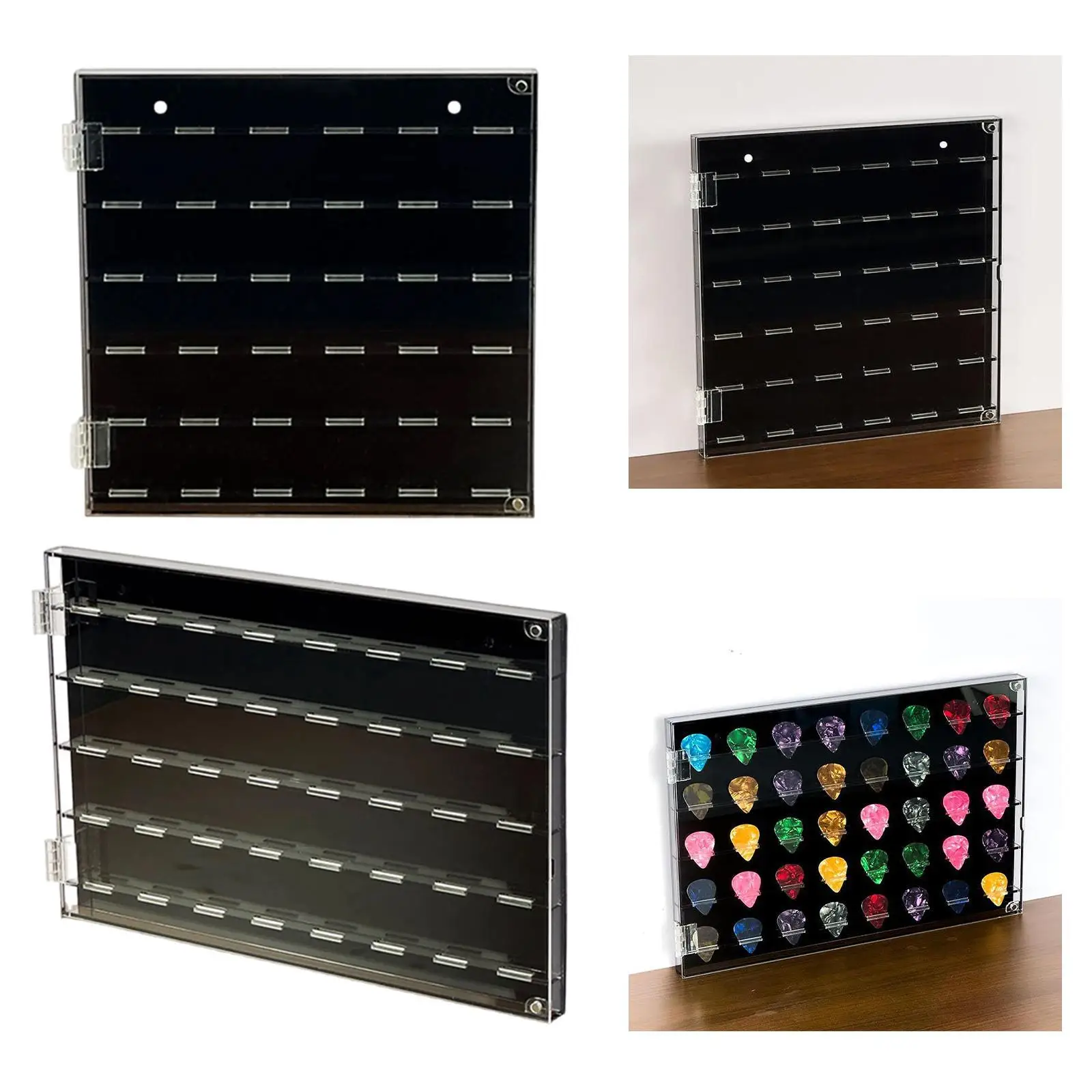 

Прозрачная коробка для отображения медиатора, прочная для использования в студии, компактный аксессуар, легкий многофункциональный акриловый органайзер для медиаторов