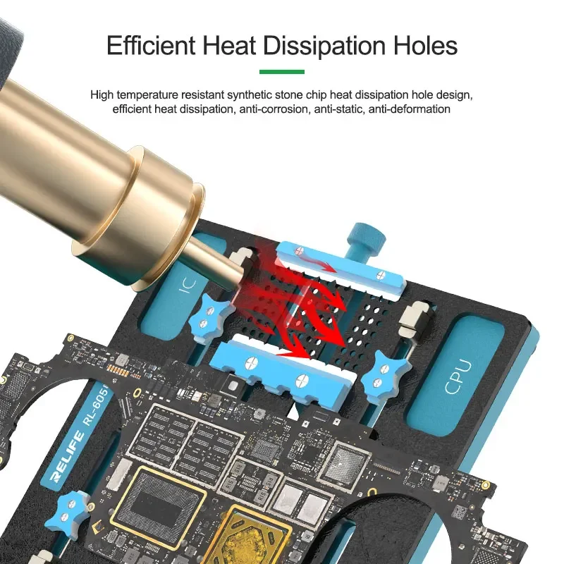 RELIFE RL-605 Pro Ordinateur Portable Carte Mère Puce Réparation Rotation Fixation pour Macbook ipads Réparation Puce Enlèvement Colle macro Outils