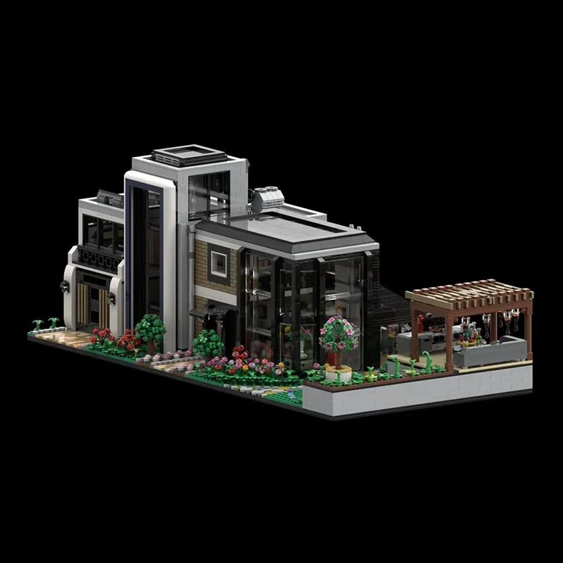 Moc ビルディングブロックガラスハウスモジュラービルディングモデルテクニカルレンガ DIY アセンブリ市ストリートビューおもちゃ子供のギフト