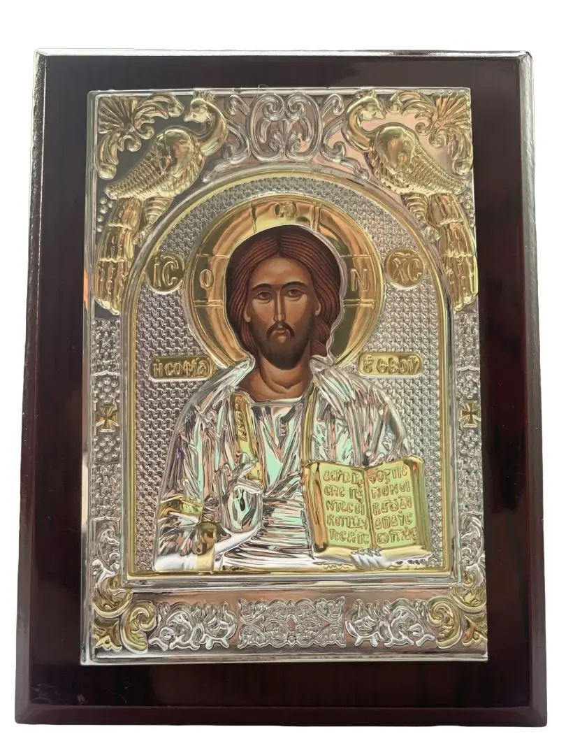 Icône de jésus en bois orthodoxe, décoration de maison, vierge marie, noël, pâques, baptême, Souvenirs d'église