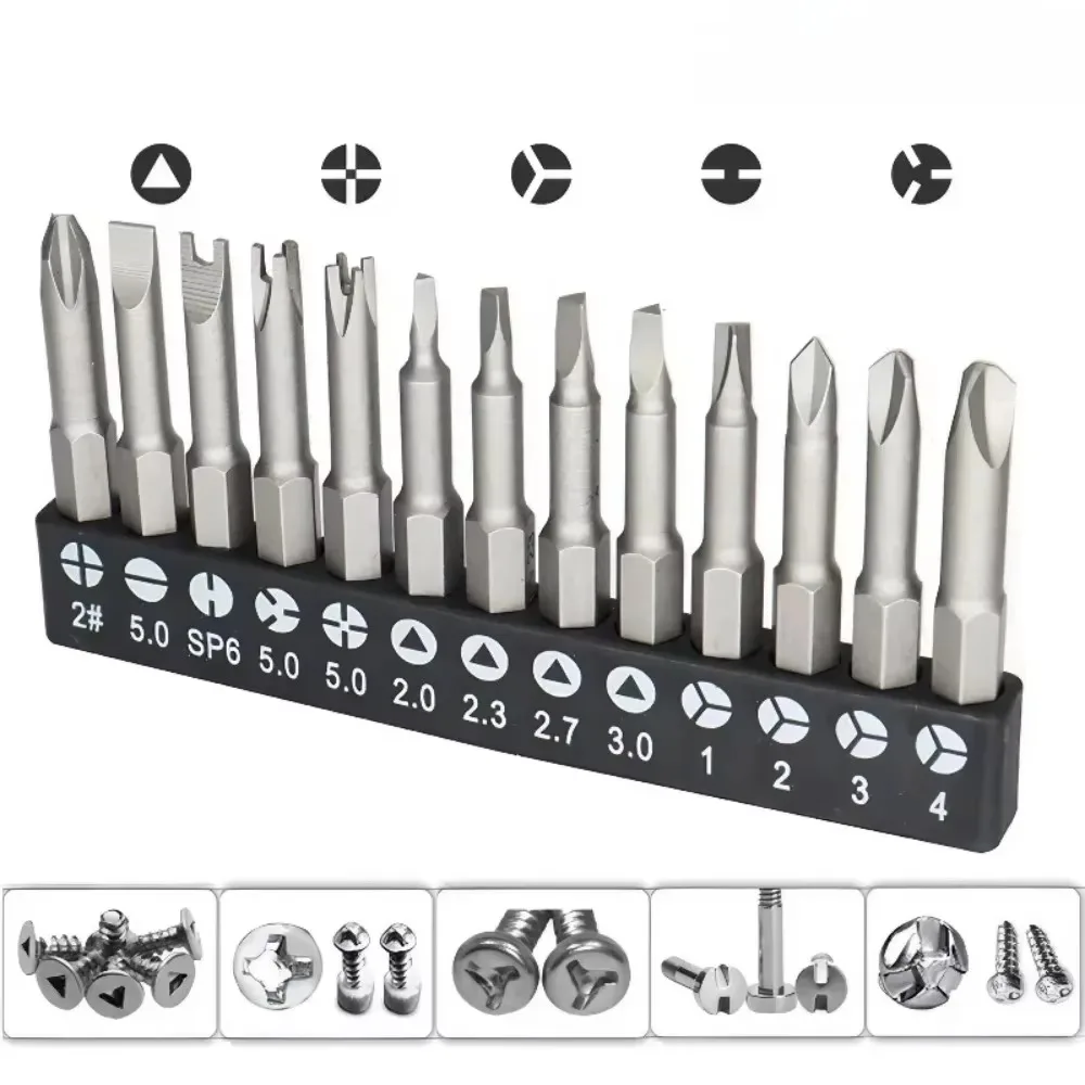 Special-shaped Screwdriver Set 50mm U-shaped Y-Type Triangle Inner Cross Three Points Screwdriver Bit Tool Kit L-wrench 