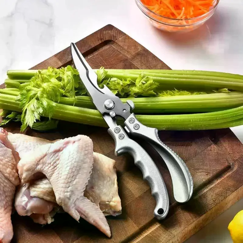 Cut Poultry Bones: 1Pcs Household Food Scissors Stainless Steel Kitchen Chicken Bone Scissors Poultry Cutter