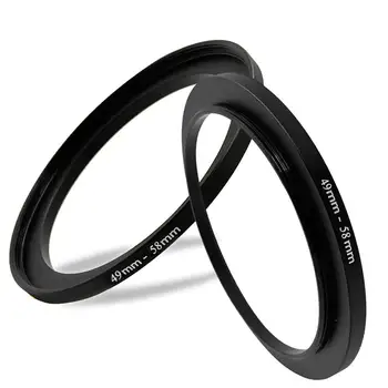 49mm-58mm 스텝 업 링 렌즈 필터 어댑터 링, 49-58 49-58mm 스테핑 어댑터 카메라 어댑터 링