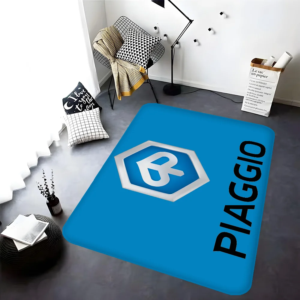 P-piaggio Logo Floor Mat Non-Slip Laundry Room Mat Laundry Decor Balcony Child Living Room Bedside Mats