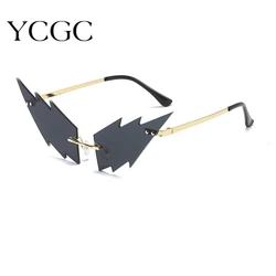 2020 Fashion Lightning Unique Sunglasses Cat Eye Sunglasses Women Luxury Brand New Colorful Sun Glasses Men UV400 Okulary