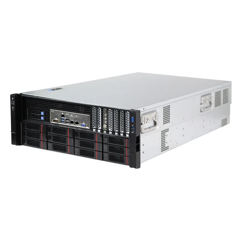 9 card GPU server chassis AI rendering cloud computing field, support E-ATX main board PCIE3.0