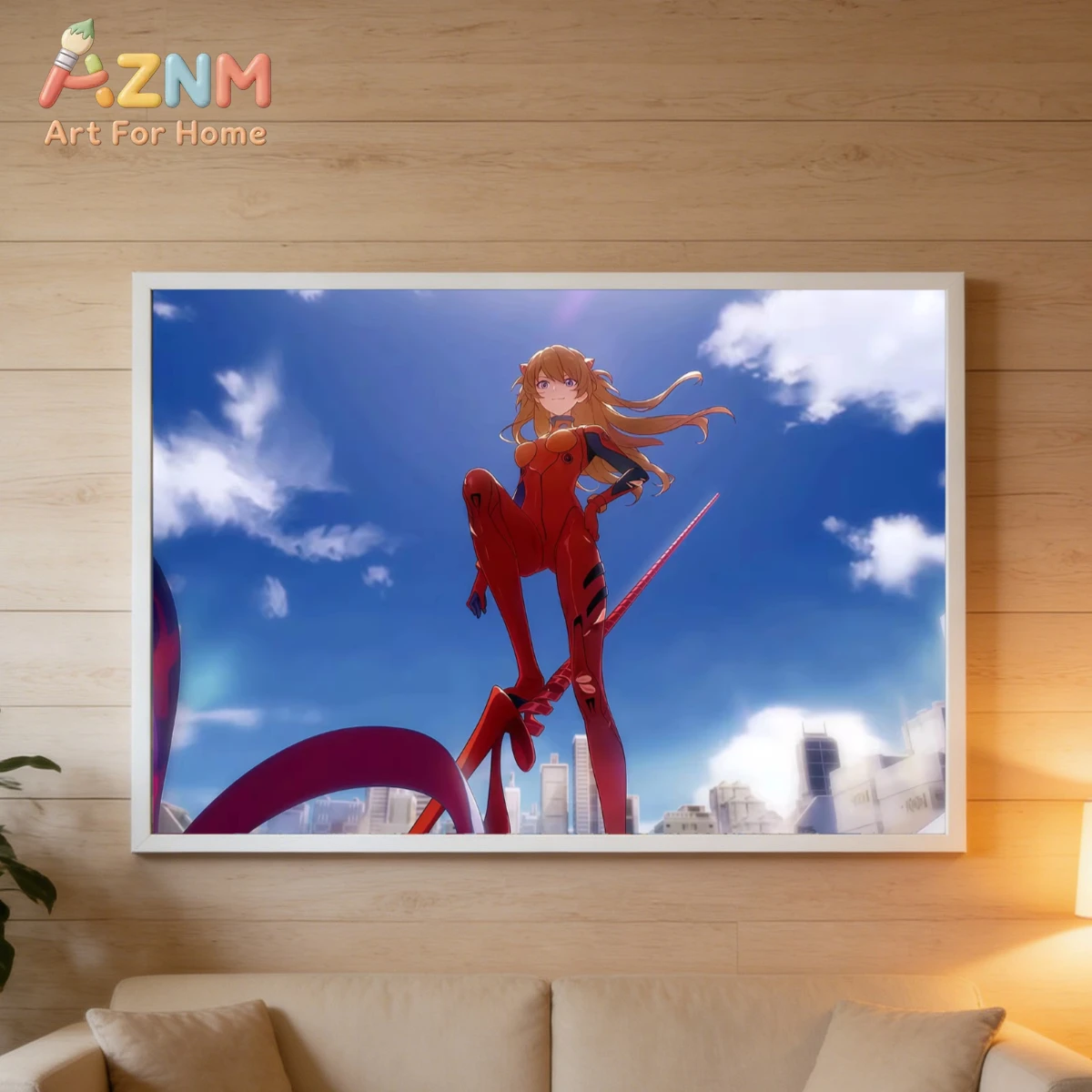 Neon Genesis Evangelion Anime Poster Frameless Canvas Core Print HD Home Decor Living Room Bedroom Anime Peripheral