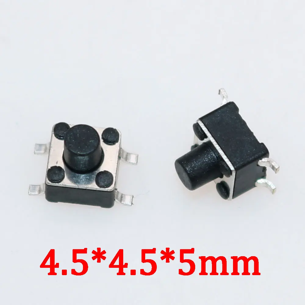10 Stück/Los 4,5x4,5 Taktsc halter Druckknopf schalter Kupfer 4-polig smt smd Mikrosc halter 4,5x4,5x5/6/mm – Detail 4