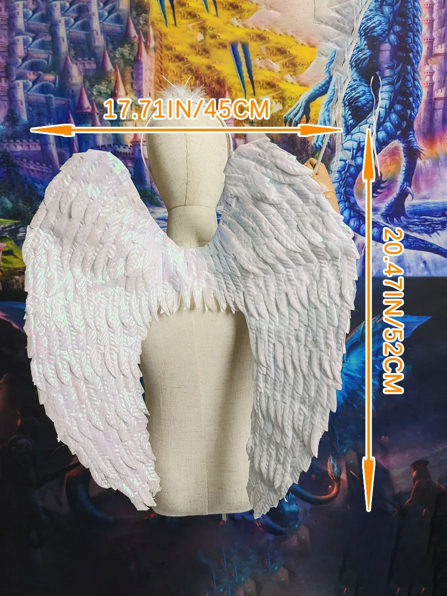 أجنحة الملاك الذهبية/الفضية الديكور الخلفي لوازم حفلات عيد الفصح